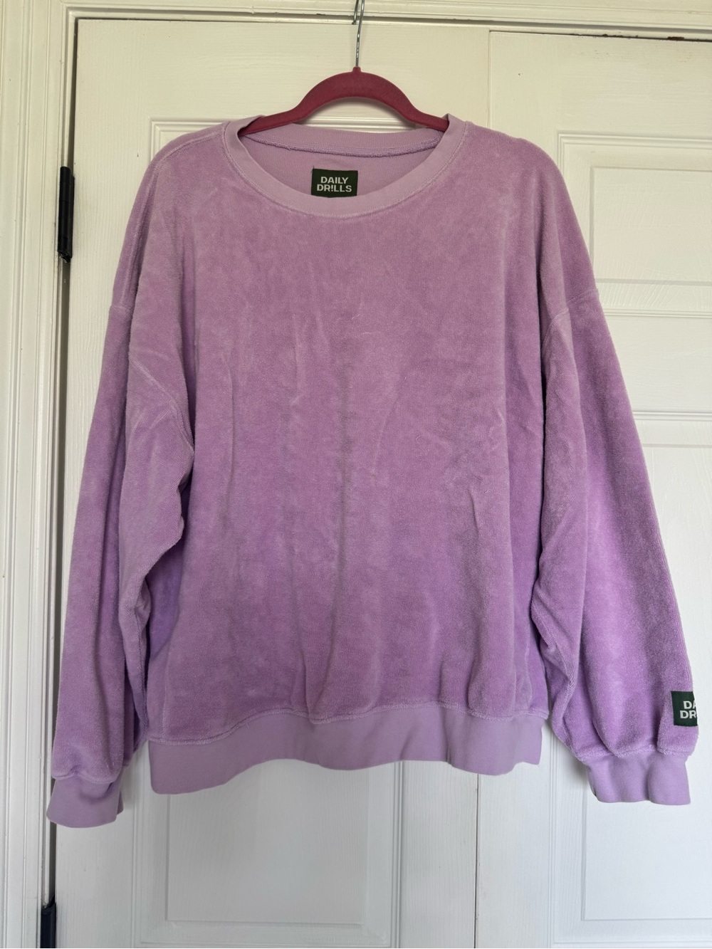 Daily Drills Pastel Lavender Plush Crewneck Sweater - Picture 2 of 9